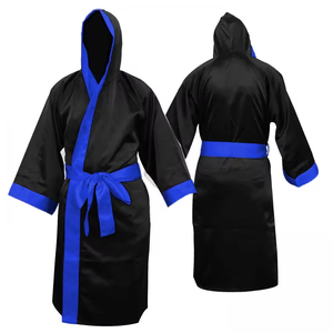 Professional Custom Made Color Satin <b>Boxing</b> Gown With Hood Martial Arts Wear <b>Boxing</b> <b>Robe</b> Best Price <b>Boxing</b> <b>Robes</b> - Product Image 2