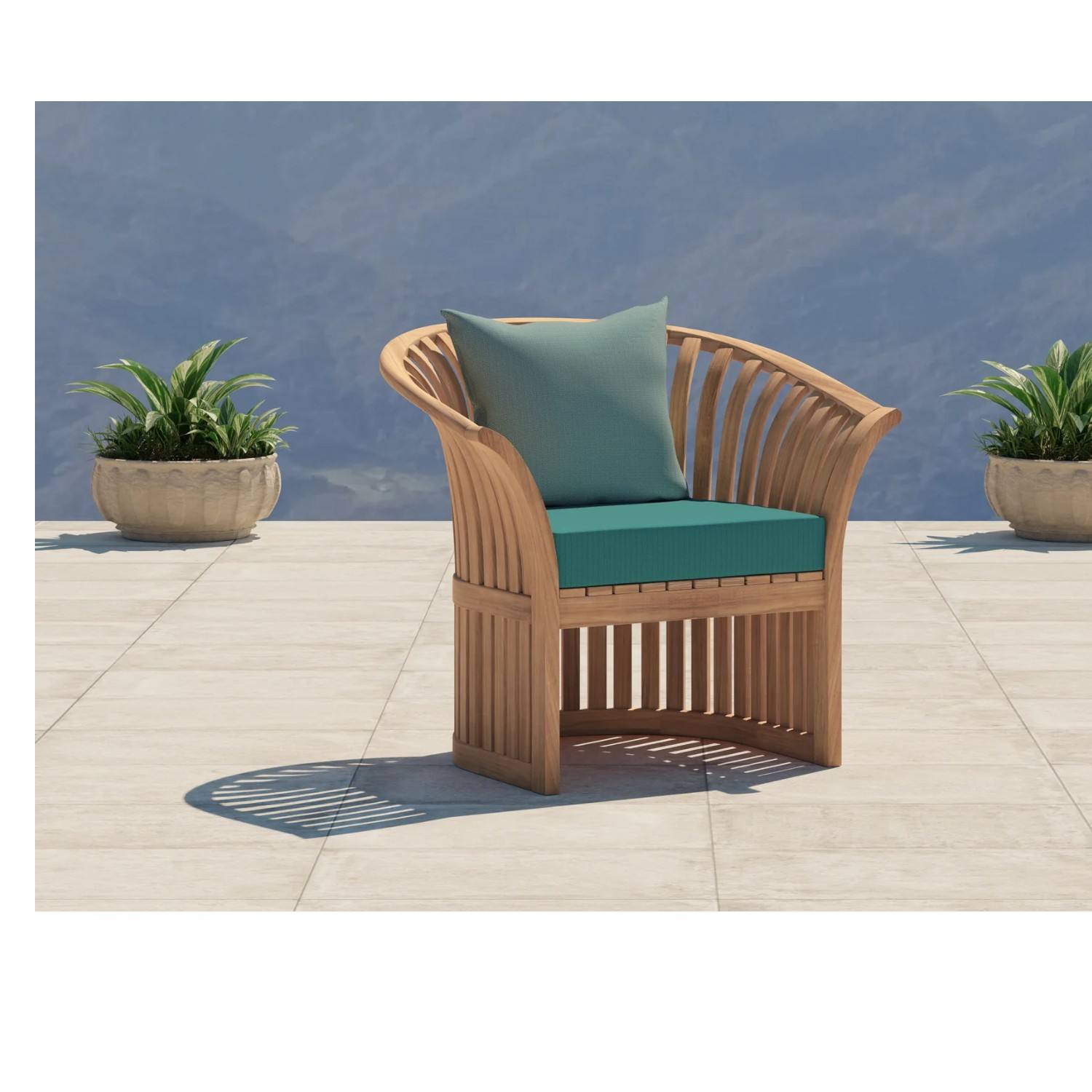 Fine Sanded Grade A Teak  with Cushion