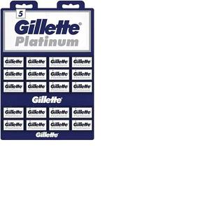 Para Gillette Platinum, cuchillas de afeitar de seguridad de acero inoxidable de doble filo, paquete de 100, 20 dispensadores, 5 cuchillas afiladas de larga duración para - Product Image 1