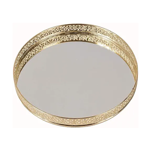 Bandeja DE SERVICIO DE Metal de diseño único para decoración del hogar, Hotel, restaurante, Bar, utensilios de cocina, Decoración de mesa, hecho en India, venta al por mayor - Product Image 6