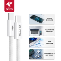 FLYCDI - Cable de Datos USB Tipo C de Carga Rápida, Trenzado, Universal, de 1 Metro, para Teléfonos Móviles iPhone