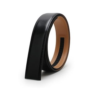 Cinturón de cuero genuino para hombre sin hebilla, cinturón de cuero genuino personalizable para hombre, adecuado para pantalones de negocios informales - Product Image 1