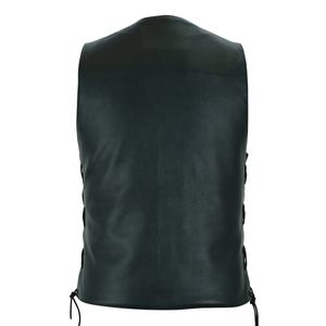 เสื้อกั๊กหนังแท้ทำมือสำหรับขี่มอเตอร์ไซค์ เสื้อกั๊กมอเตอร์ไซค์หนังหนา 3 มม. เสื้อกั๊กขี่มอเตอร์ไซค์ - Product Image 2