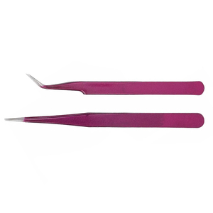 Applicateur d'extension de faux cils en acier inoxydable de haute qualité pince à épiler Logo personnalisé nouveautés fibre de cils - Product Image 5