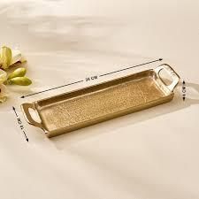 Bandeja minimalista de aluminio de plata y oro para una simplicidad elegante - Product Image 4