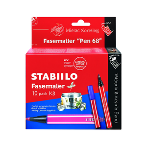 ปากกาเคมี STABILO รุ่น ‘Pen 68’ แพ็ก10ด้ามบรรจุภัณฑ์แบบ VPE อุปกรณ์เขียนและลบคำผิด - Product Image 2