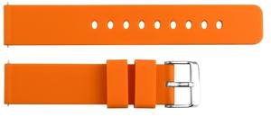 JD417 Black Sport Orange Water-Resistant Silicone Professional Breathable Soft Light Smart <b>Watch</b> Strap 12-24mm Stainless Steel - Product Image 2