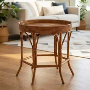 ชุดสวนหวายแบบชนบทเฟอร์นิเจอร์ทำด้วยมือที่ทนทานพร้อมพื้นผิวธรรมชาติที่เป็นเอกลักษณ์ดีไซน์เรียบง่ายสำหรับการรับประทานอาหารโรงแรมอพาร์ทเมนท์ - Product Image 4