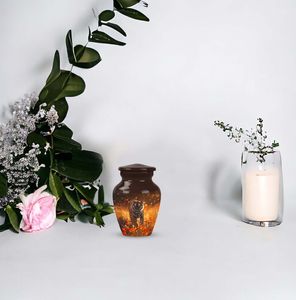 Tiger Spirit Funeral <b>Urn</b> Deep Mahogany Warm Amber <b>Ashes</b> <b>Urn</b> for <b>Ashes</b> Cremation <b>Ashes</b> Decorative Modern Animal King - Product Image 5