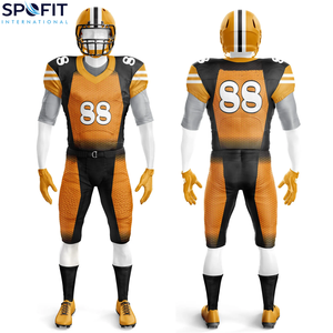 Uniforme de football américain sur mesure en gros, nouveau design, manches courtes, uni, vierge, meilleure qualité, grande taille, respirant, haute qualité - Product Image 5