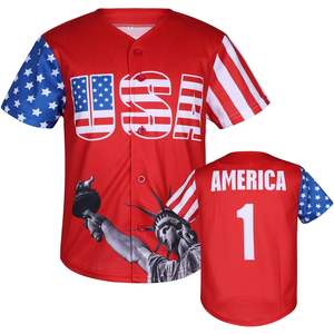 Jersey de béisbol personalizado Jersey transpirable impreso con botones completos para un aspecto personalizado - Product Image 1