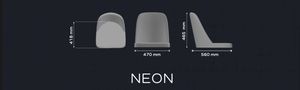 NEON MODERN STYLE SEMI-FINISHED <b>DINING</b> <b>CHAIR</b> ERGONOMIC <b>STACKABLE</b> PORTABLE WATERPROOF POLYURETHANE FOAM MATERIAL - Product Image 4