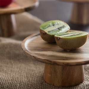 Support de service moderne en bois pour gâteaux et desserts, plateau de service en bois massif pour outils de dessert, lavage à la main uniquement, origine Turquie - Product Image 3