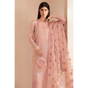 Vestido Jazmin de Seda Cruda Bordado en Satén TC-1393 - Product Image 3