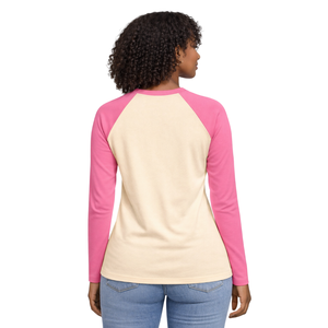 Camiseta de Manga Larga Raglan de Sororidad Ivory, Camiseta Rosa y Verde para Mujeres de Sororidad Griega, Ropa Casual Elegante para Hermandad Universitaria - Product Image 2