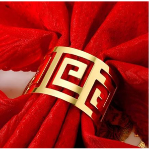 Premium Quality Gold Metal Material Napkin Ring Modern <b>Tableware</b> Napkin Holder Napkin Ring for <b>Table</b> <b>Decorative</b> Accessories - Product Image 6
