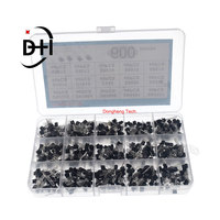 600 pièces TO-92 diodes transistors 15 sortes chacune 40 pièces 2N2222-S9018 total 600 pièces 30-160V 50-1000mA NPN PNP 2N2222 2N5551 S9014 C945