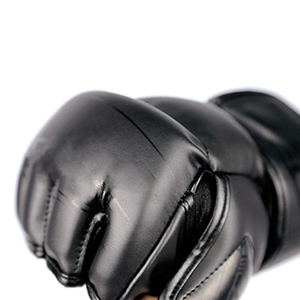 Guantes de Kick Boxing MMA Unisex, Material PU, Cierre de Gancho y Bucle, Absorción de Humedad, Transpirables, Soporte para Muñeca, Acolchados con Absorción de Impactos - Product Image 5