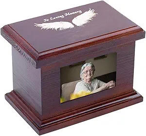 Urnes de crémation en bois faites à la main de style américain de vente chaude urnes décoratives funéraires modernes pour hommes femmes à bas prix - Product Image 4