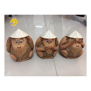 Coconut Monkey <b>Statue</b> Made From Natural Coconut Shell - Top Coconut Shell Handicrafts for Gift and Souvenirs - Product Image 2
