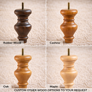 Pieds de canapé classiques ronds en bois massif, robustes, pour salon, chambre, appartement, canapé et chaise - Product Image 3