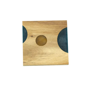 Best Selling Resin Coasters Trendy Handmade Wholesale Wood & Resin Creative Designs European Style Craft Coasters 4 Pcs <b>Set</b> - Product Image 2