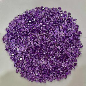 อเมทิสต์แอฟริกาธรรมชาติขนาด5x3มม. พลอยควอตซ์ทรงวงรีตัดหลวมสำหรับทำเครื่องประดับ - Product Image 1