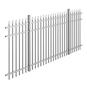 Design di recinzione ornamentale per recinzione in acciaio corten prefabbricato verniciato a polvere di alta qualità durevole