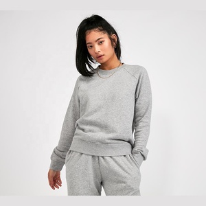 Sudadera de cuello redondo para mujer OEM ODM, a la moda, holgada, de algodón y forro polar, para invierno, estilo casual diario, venta al por mayor - Product Image 4