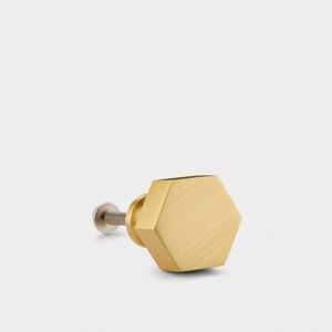 Personalized hexagonal solid brass door knobs for home dresser door cabinet furniture decorative <b>kitchen</b> wardrobe handle knobs - Product Image 4