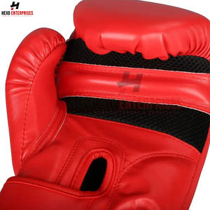 Guantes de boxeo de entrenamiento de cuero de gama alta con logotipo personalizado cómodos de cuero PU punzonado profesional-Quty Kickboxing impermeable - Product Image 6