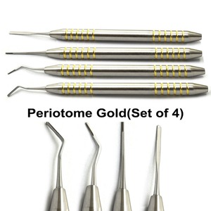 Lot de 4 Kit d'extraction atraumatique de ligament parodontal dentaire manuel Periotome Gold Periotome Tool Set - Product Image 2