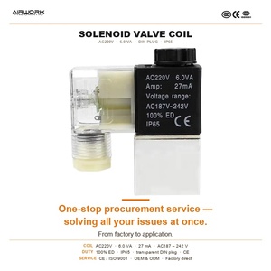Válvula solenoide de agua normalmente cerrada de 2/2 vías 2V025-08, puerto de 1/4 pulgada, DC12V DC24V AC220V, cuerpo de aleación para línea de agua, OEM a granel - Product Image 1