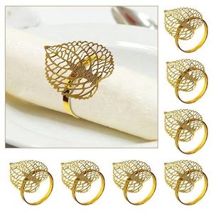 Anneaux de serviette de cerf bon marché, porte-serviettes en métal et laiton, ronds de serviette en or pour décoration de table, respectueux de l'environnement. - Product Image 6