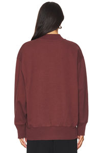 Suéter de Punto de Manga Larga Informal para Mujer, para Invierno/Otoño, Cuello Alto Simulado, Logotipo Frontal, Cómodo, 100% Algodón - Product Image 4