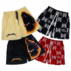 Pantalones cortos de malla personalizados transpirables informales para gimnasio, pantalones cortos de baloncesto de malla con estampado completo para hombre, pantalones cortos de malla de doble capa - Product Image 2