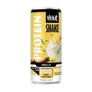 Vanilla Protein Milk Shake Vanilla 330ml 24Pack VINUT - 20g Protein 0g Added Sugar Lactose Free Free Sample Wholesale Suppliers
