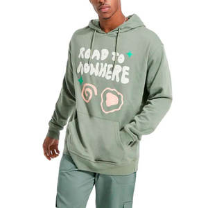 เสื้อสเวตเตอร์มีฮู้ดแบบรูดซิปได้สำหรับผู้ชายและผู้ใหญ่ผ้าฝ้ายโพลีเอสเตอร์อบอุ่นมีกระเป๋า - Product Image 1