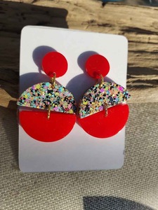 Pendientes de Resina Bordados a Mano, Joyería de Moda de Acero Inoxidable para Mujeres y Niñas, Estilo Clásico para Bodas, Alta Calidad - Product Image 5