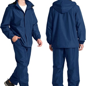 Trajes de lluvia de poliéster personalizados para hombres y mujeres, ropa impermeable transpirable con etiquetas de marca personalizadas y etiquetas para mayor seguridad - Product Image 2