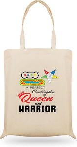 OES Masonic Shriner Canvas <b>Tote</b> <b>Bag</b> Multiple Designs Digital Print Reusable <b>Bag</b> with Rose Gold <b>Zip</b> - Product Image 1