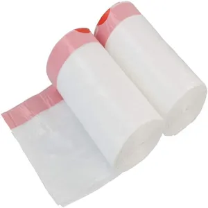 Wholesale Compostable 8 13 gallon kitchen draw string trash bag roll white biodegradable plastic drawstring grarbage bag