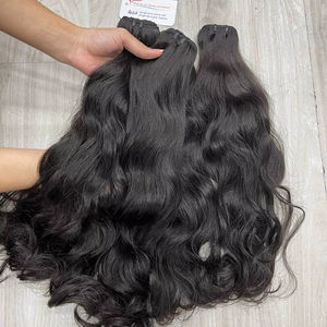 Extensiones de Cabello Humano Natural Ondulado, Color Natural, Trama a Máquina, Cabello Virgen con Cutícula Alineada, Gran Stock 2026 - Product Image 1