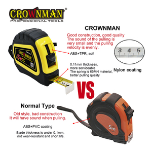 CROWNMAN Strumenti di Misurazione Professionali, Metro a Nastro in Acciaio da 3m/5m/7,5m, Sistema Metrico e Imperiale - Product Image 4