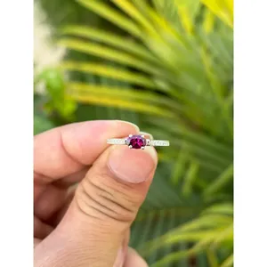Rhodolite <b>Garnet</b> Fine <b>Ring</b> 925 Sterling <b>Silver</b> Handmade Gemstone Jewelry Wholesale Supplier - Product Image 1