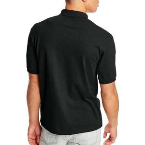 Polo à manches courtes en coton uni bleu pour homme, grande taille, respirant, séchage rapide, performance sportive, décontracté, jersey - Product Image 3