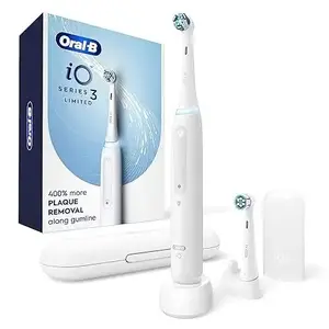 ओरल-बी आईओ सीरीज 3 इलेक्ट्रिक टूथब्रश (1) ब्रश हेड, रिचार्जेबल, सफेद के साथ