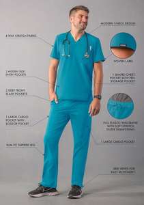 Uniformes de gommage médicaux femmes gommage infirmière uniforme haut pour hôpital OEM Service gommage infirmière - Product Image 2