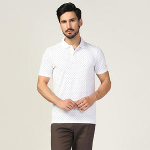 Camisas de Hombre Hechas a Medida al por Mayor, de Poliéster/Algodón, Corte Ajustado, Manga Corta, Blancas, con Estampado Personalizado, Último Modelo de Punto - Product Image 6