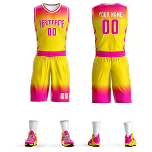 Conjunto de Uniforme de Baloncesto Sublimado Personalizado de Alta Calidad Premium 100% Poliéster Transpirable Reversible para Adultos - Product Image 3